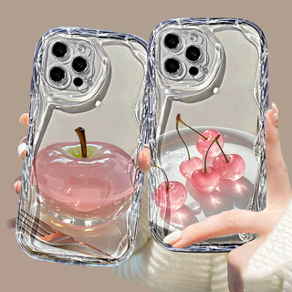 Capa Para Samsung A56 A36 A55 A54 A16 A15 A14 A05 A51 A52 A34 A35 A32 A13 A12 A04E Cristal Cereja Maçã Caso De Telefone 