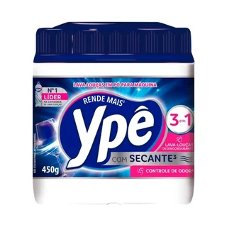 Detergente em Pó Ypê Lava Louças - Para Máquina com Secante Pote 450g em Oferta na Shopee