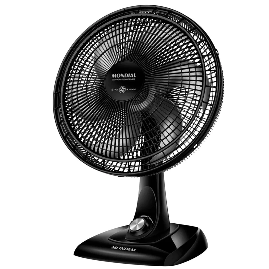 Ventilador Mondial Super Power 40cm 140W 220V Preto Alta Potência