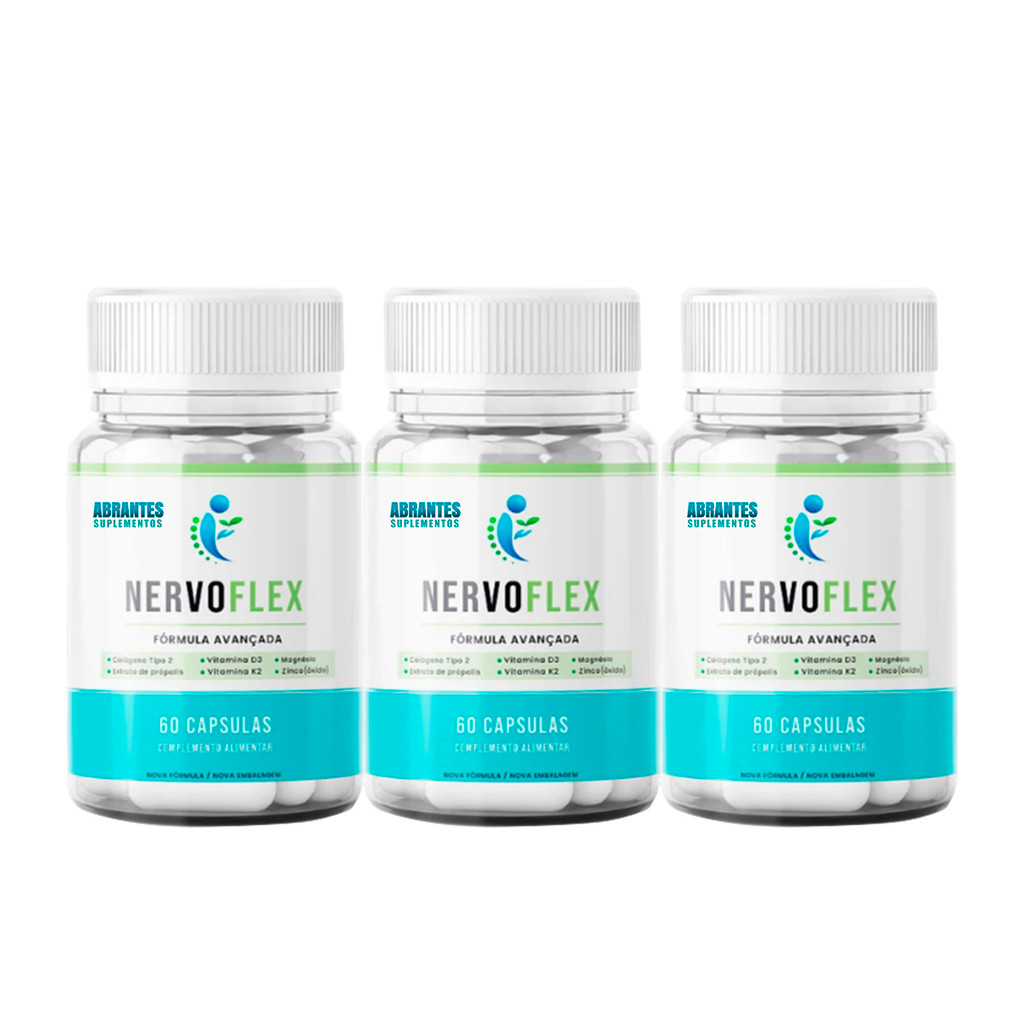 Nervoflex Suplemento Alimentar 60 Cápsulas (3 potes) | Shopee Brasil