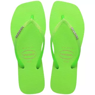 Chinelo Havaianas Slim Square Glitter Neon