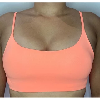 Top Cropped Duplo Alça Fina com Bojo Removível Suplex Poliamida Light