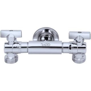 Torneira Metal Dupla Para Maquina De Lavar Tanque Tanquinho Jardim Quintal Multifuncional Multiuso