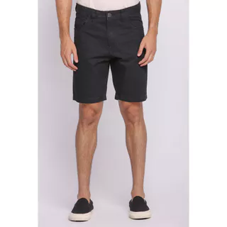 Bermuda Masculina Jeans Clock House Polo Wear Preto