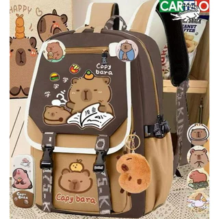 Mochila juvenil Capivara Feminina Escolar De Grande Capacidade