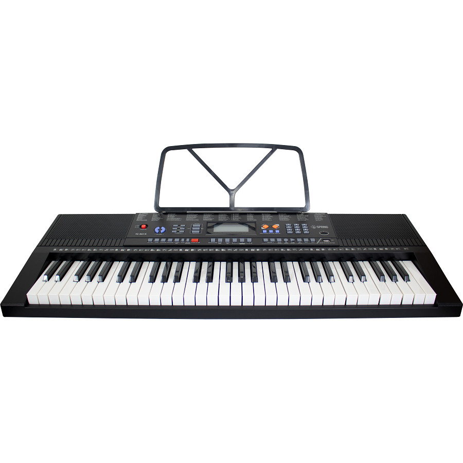 Teclado 5/8 Com Usb Fonte 61 Teclas Spring Tc-261x Cor Preto