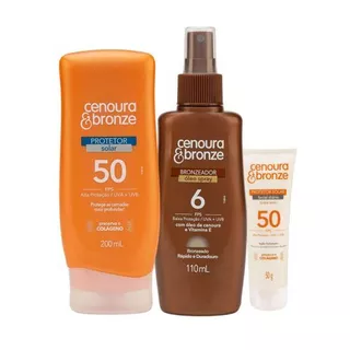 Kit Proteção completa Cenoura & Bronze - 3 unidades em Oferta na Shopee