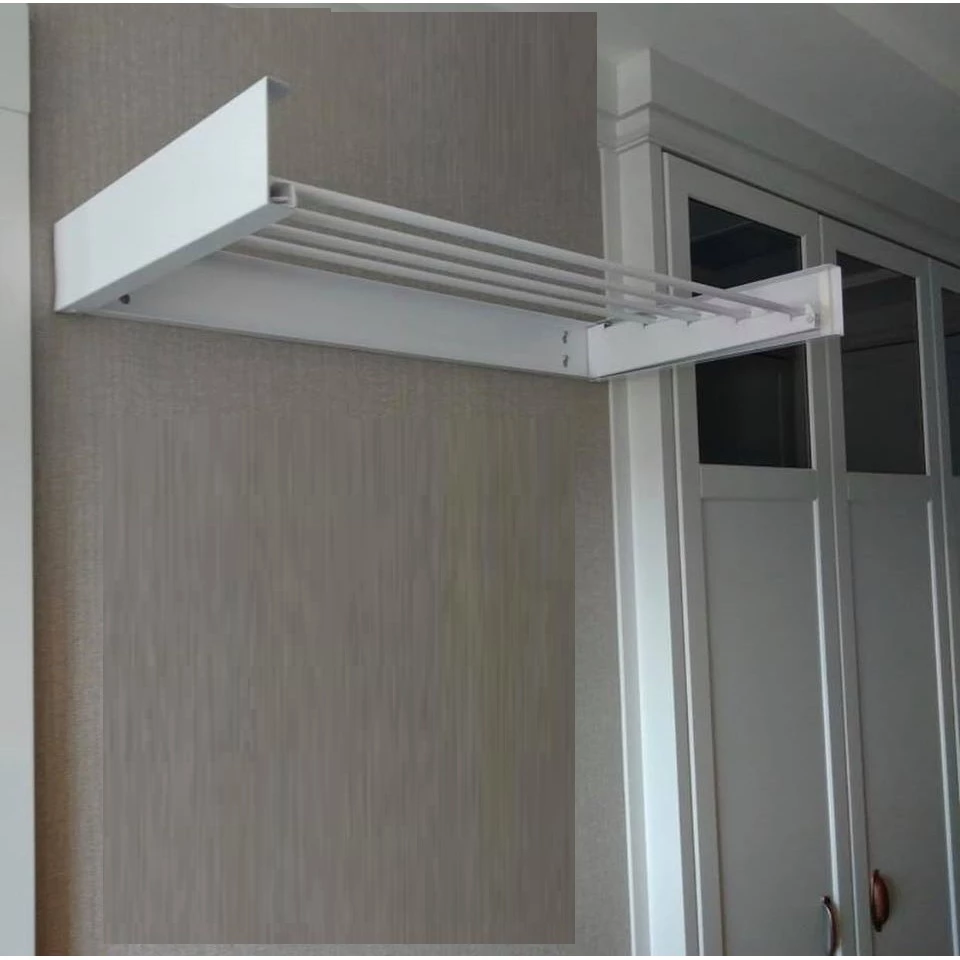 Varal Magico 4 Varetas Em Aluminio 50cm - Dobravel Branco