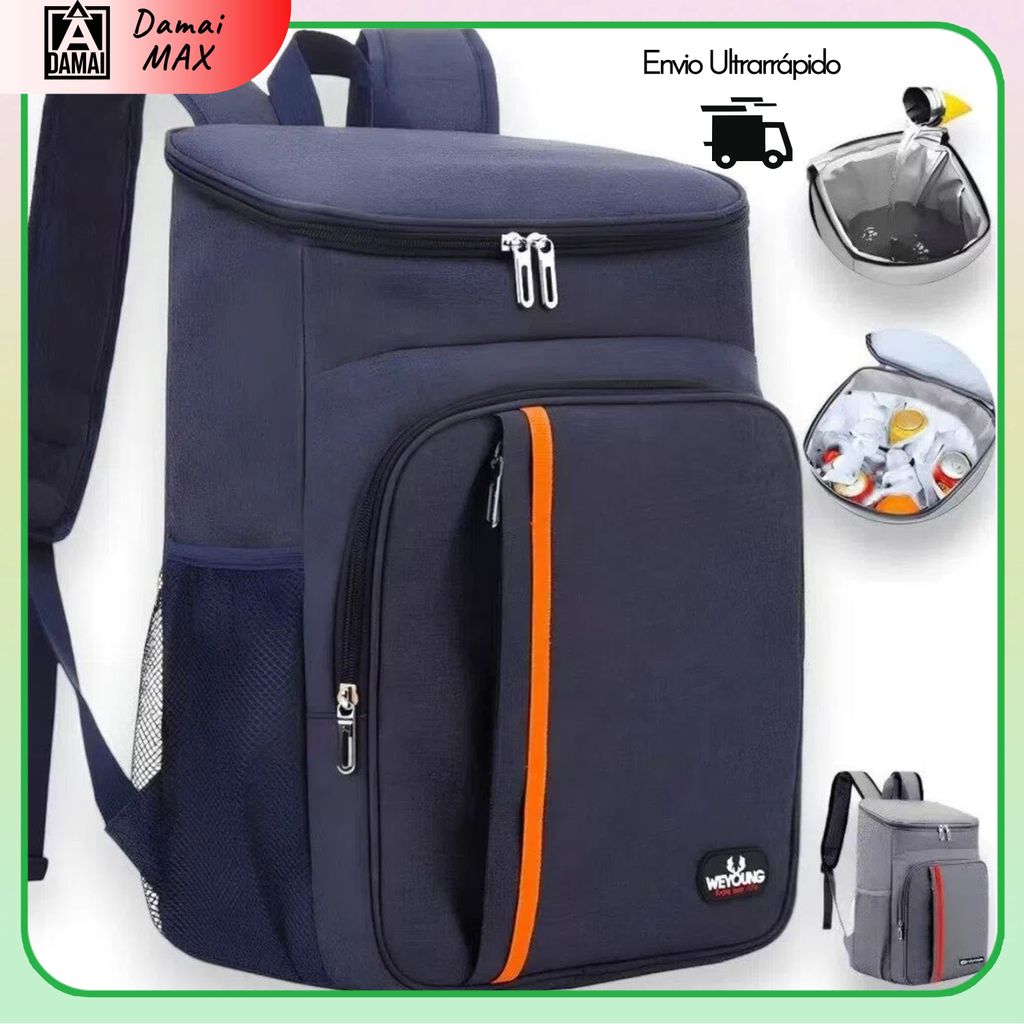 Mochila Térmica Impermeável Grande Capacidade Cooler Portátil Piquenique Quente Frio 23L