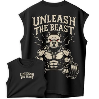 Regata Oversized Masculina Academia | Solta a Fera | Estampa Pitbull Monstro Old School