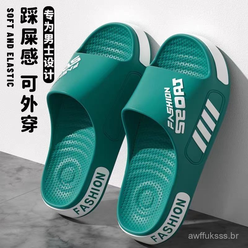 Chinelos Estilo Masculino FC Eva Tamanho Grande Sandálias Fashionáveis para Exterior PZHB