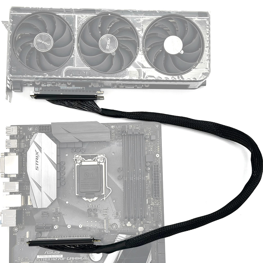 Cabo Riser De Curvatura Direita E Esquerda PCIe 5.0 X16 , Extensão GPU ...