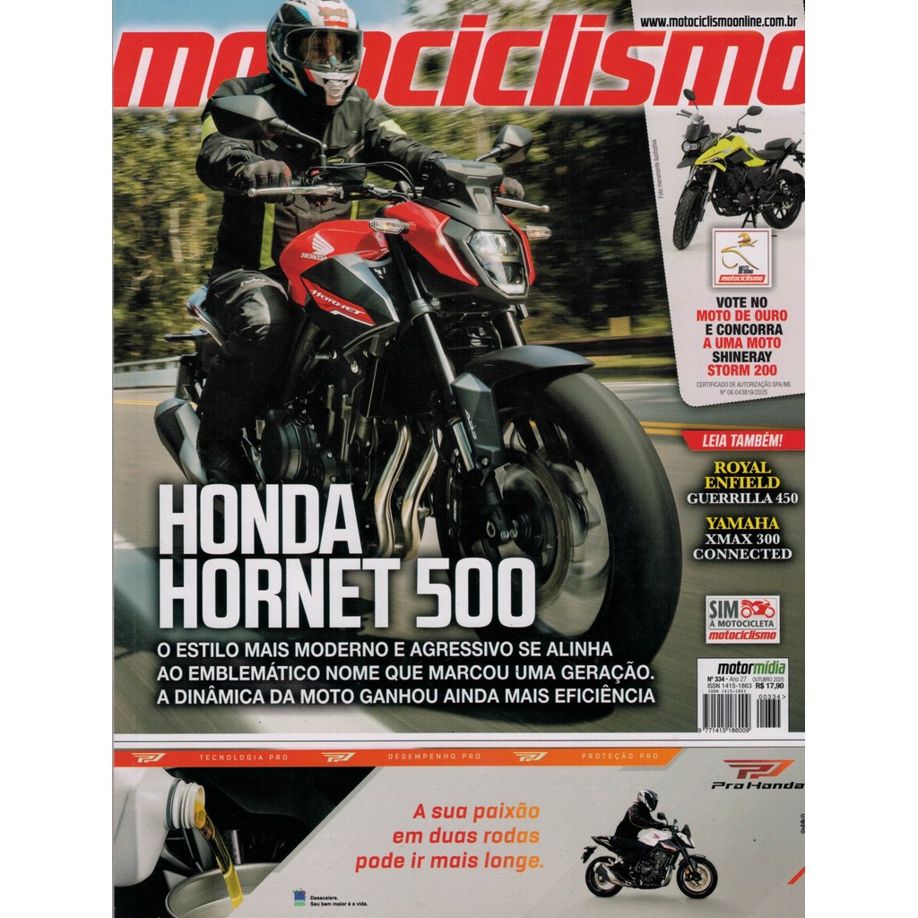 Motociclismo Nº 334 - Honda Hornet 500