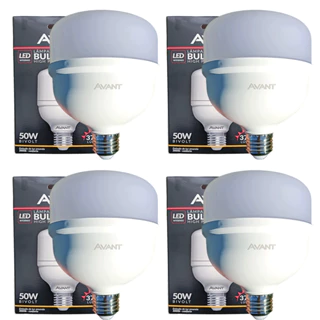 Kit 4 Lâmpadas Led Avant Bulbo 50w Bivolt 3000k E27 Amarela em Oferta na Shopee