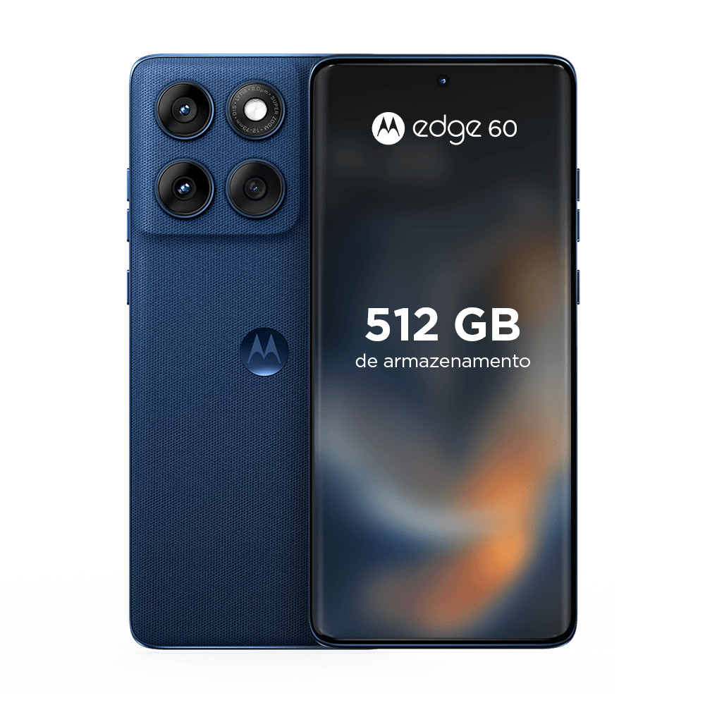 Smartphone Motorola Edge 60 5G - 512GB, 12GB RAM+12GB Ram Boost Tela Quad-Curve 50MP Sony Camera