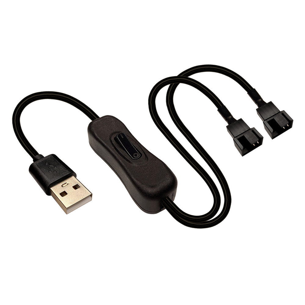 ADAPTADOR COOLER FAN 2 X 4 PINOS PARA USB COM INTERRUPTOR