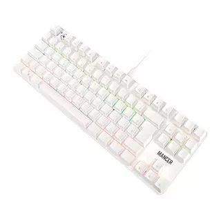 Teclado Mecanico Mancer Shade MK3, Rainbow, Switch Huano Vermelho, Branco, MCR-SHM3-WH01