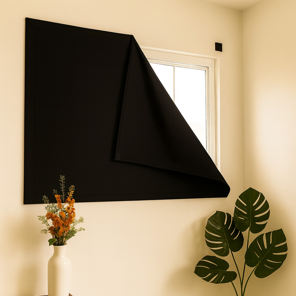 Cortina Painel Blackout com Velcro para Sala Quarto Cozinha Varias Cores