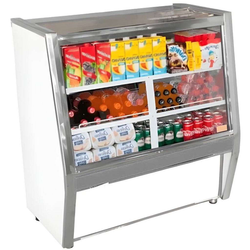 Balcão Pop Refrigerado 1,00m Expositor Para Bebidas Placa Fr