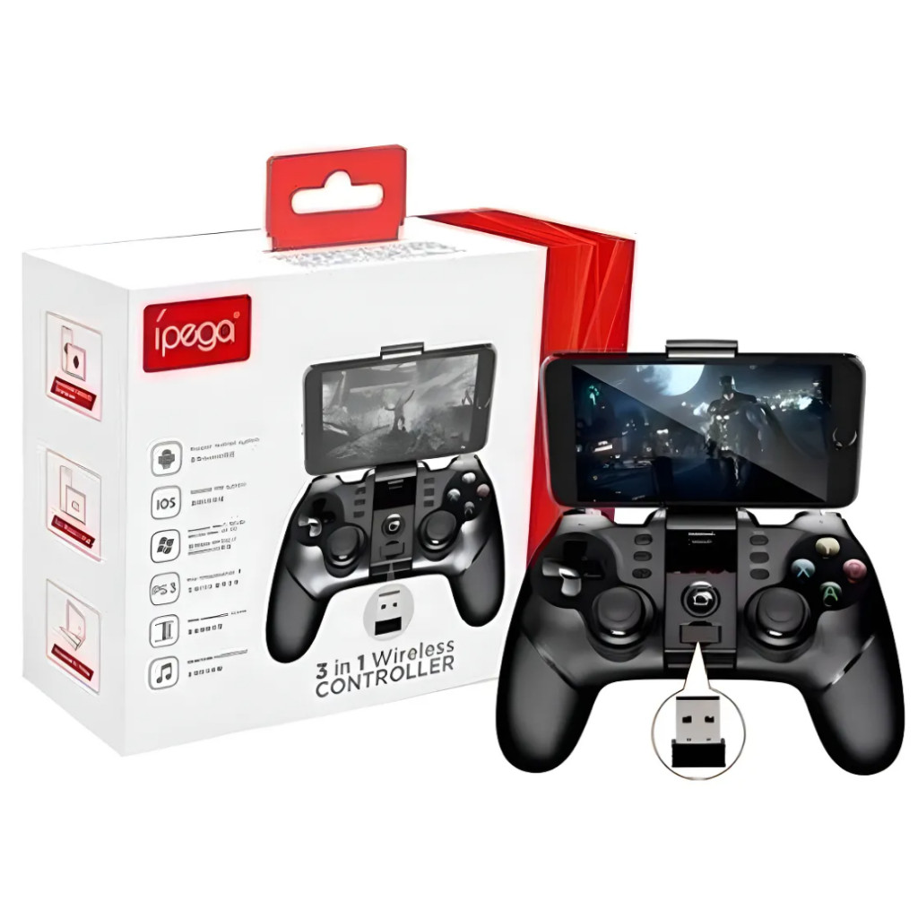 Controle Joystick Sem Fio Celular Bluetooth Android Preto Ipega 9076 ...