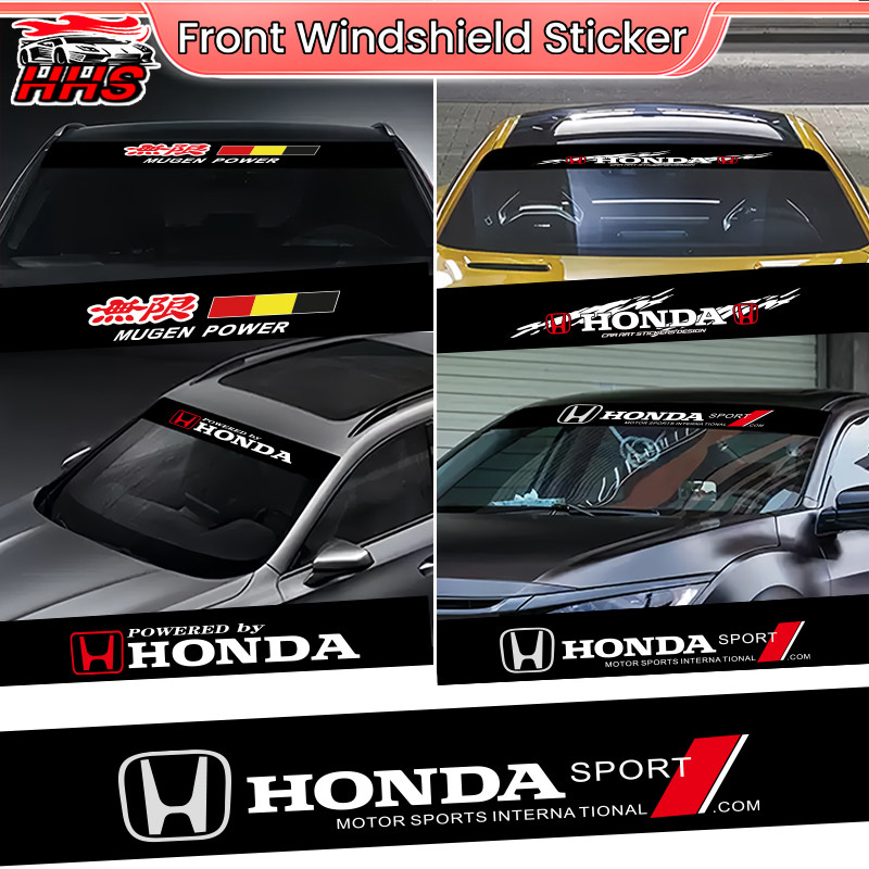 Adesivo De Para-Brisa Dianteiro De Carro Honda , Guarda-Sol , Preto ...