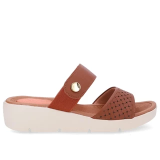 Tamanco Feminino Anabela Usaflex Laser Couro AL43015 em Oferta na Shopee