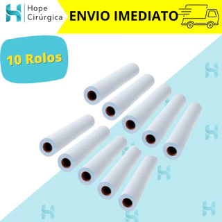 Kit 10 Lençóis Descartáveis de Papel Hospitalar para Maca 70x50 cm cada rolo em Oferta na Shopee