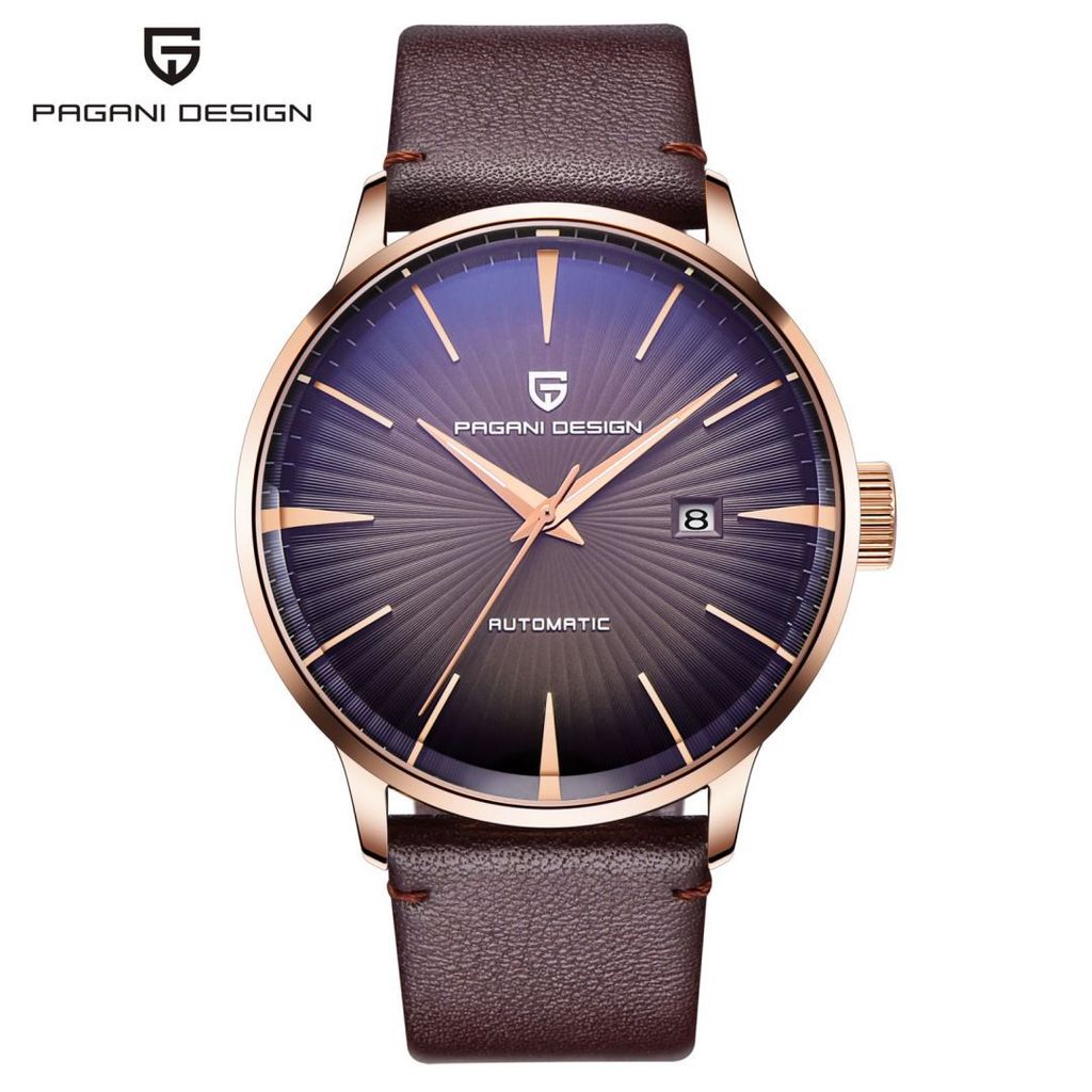 PAGANI DESIGN PAGANI DESIGN Novo pino mecânico fivela espiral coroa fundo transparente relógio de pulso masculino PD-277