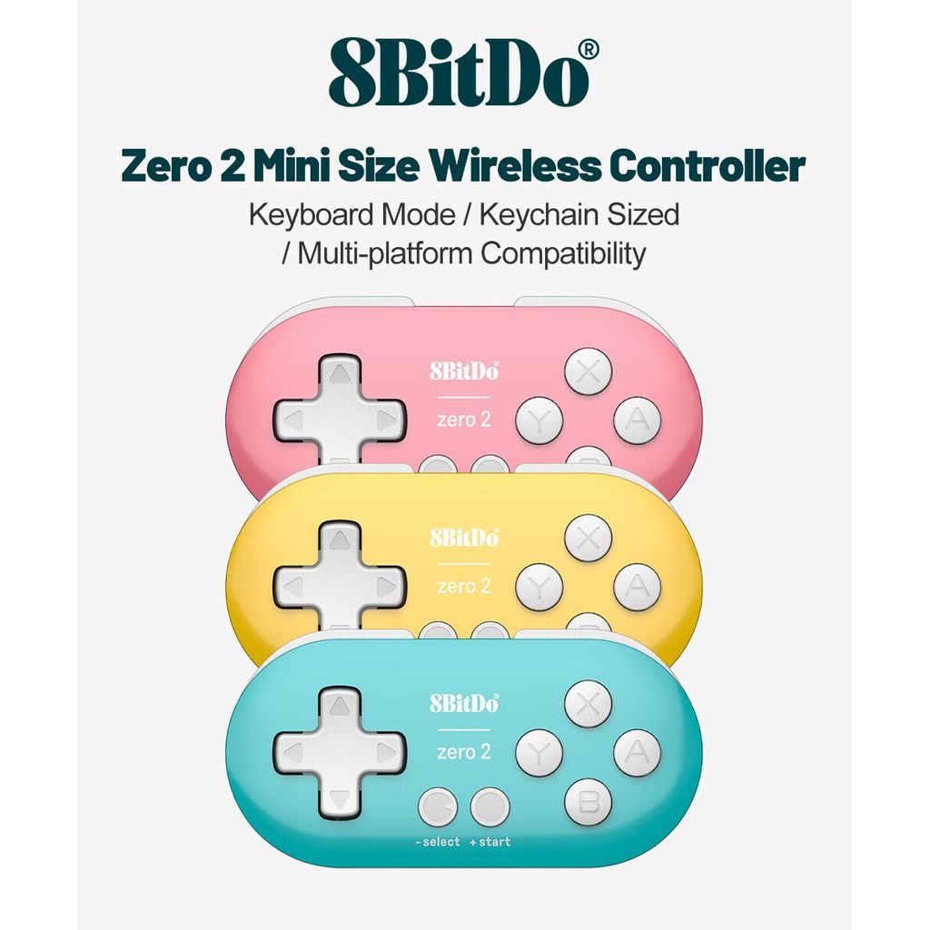 8BitDo Zero 2 Mini Tamanho Gamepads PC Anki Procreir macOS Teclado ...