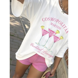 T-shirt Feminina Estampada Casual – Manga Curta, Gola Redonda, Moda Verão e Primavera