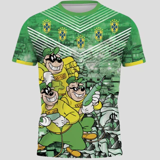 Camiseta Brasil Copa Do Mundo Mandrake Tio Patinhas Dry Fit Camisa Irmãos Metralha