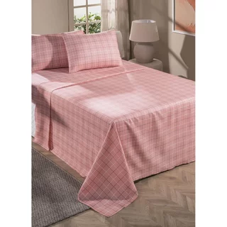 Jogo De Cama 150 Fios Grid Queen 4 Peças em Oferta na Shopee