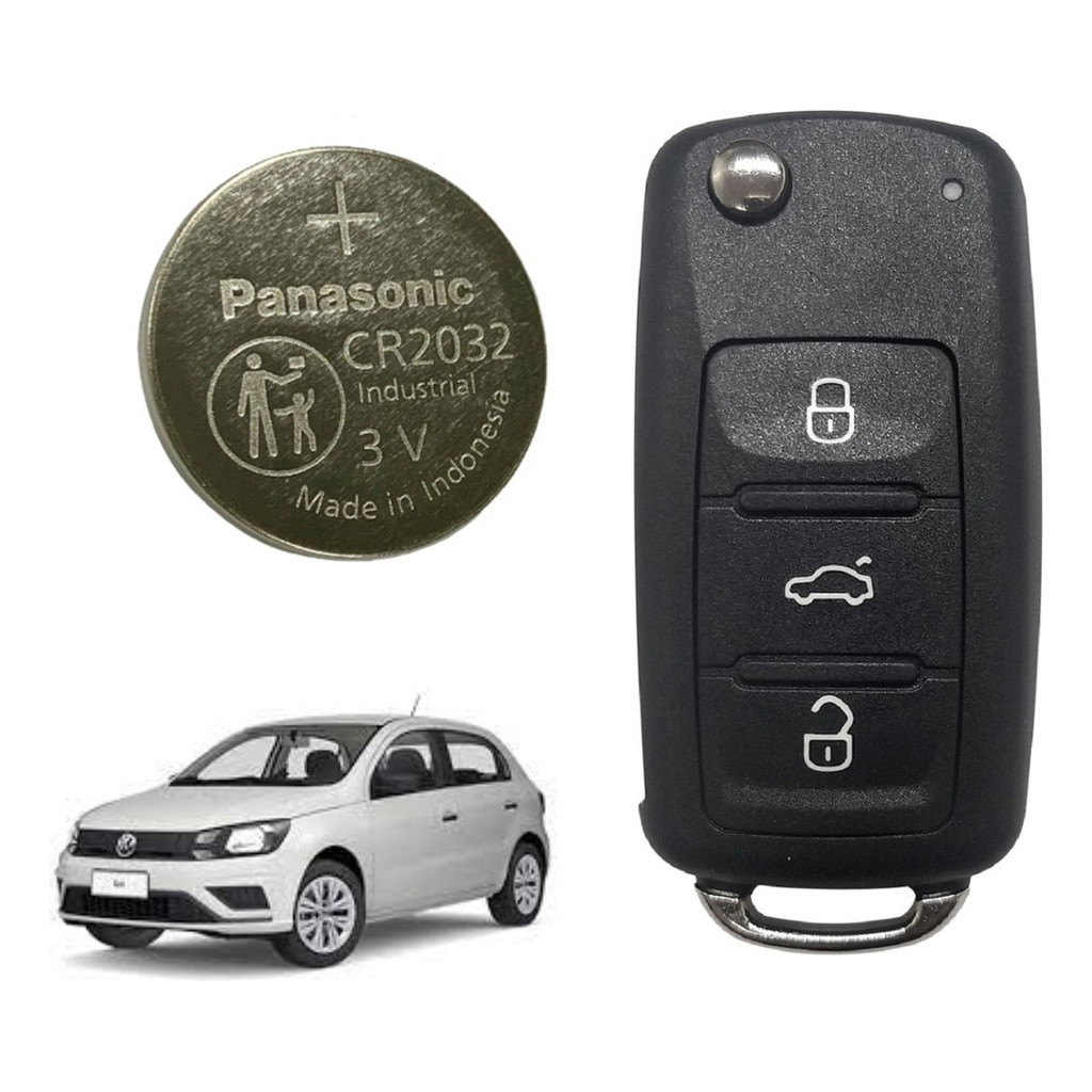 Bateria Chave Volkswagem Gol Vw Original - Panasonic | Shopee Brasil