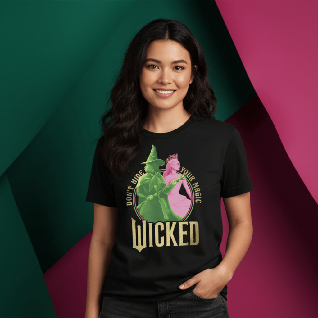 Camiseta Wicked Dont Hide Your Magic Elphaba E Glinda Camisa Feminina ...