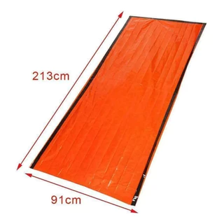 Saco Dormir Emergência Impermeável Térmico Ultraleve Compacto Proteção Barreira Térmica Vento Equipamento Essencial