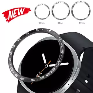 Moldura De Pára-Choque De Metal Para Samsung Galaxy Watch 8 40mm 44mm 8Classic 46mm Ultra (2025) Anel Protetor De Escala
