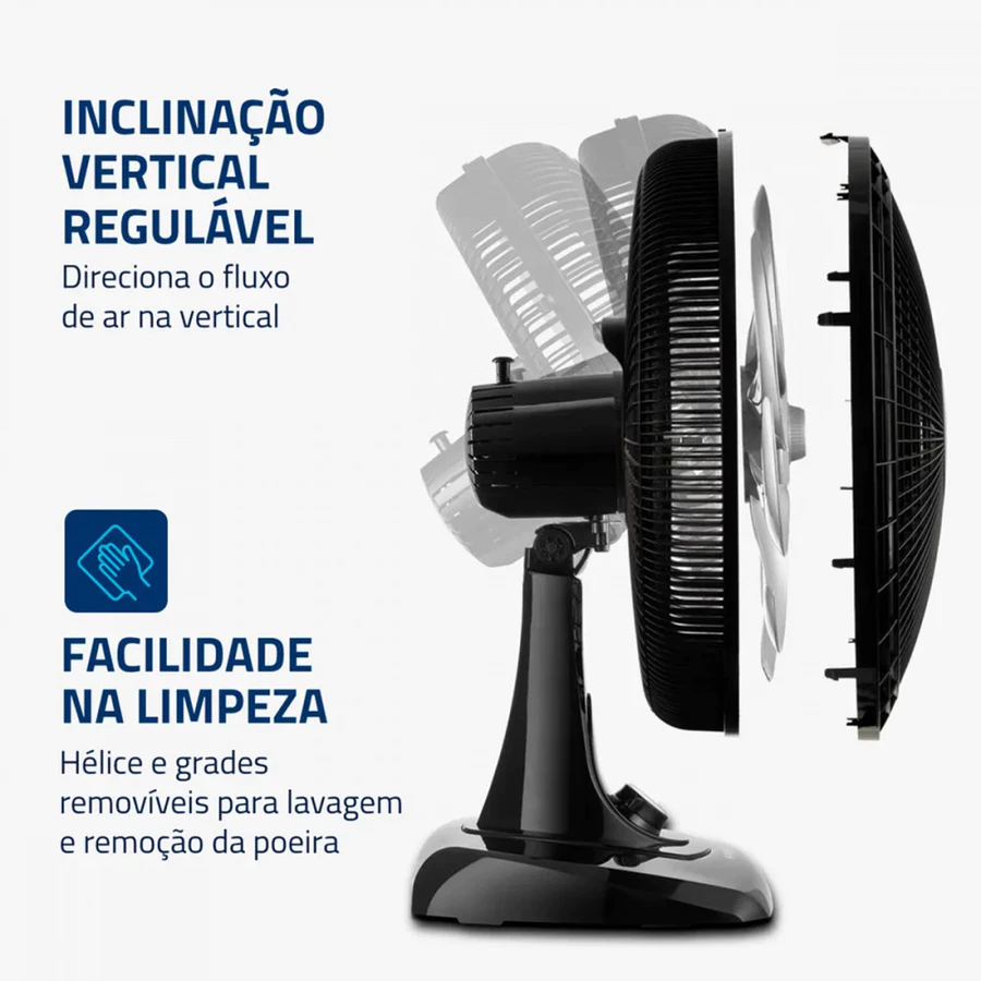 Ventilador Mondial Super Power 40cm 140W 220V Preto Alta Potência - foto 3