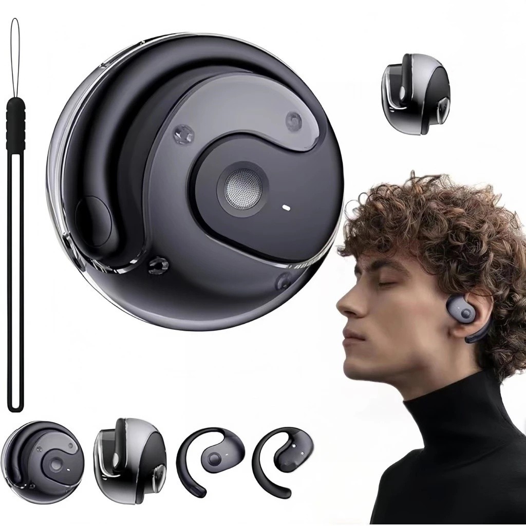 Bluetooth Sem fio Fone de ouvido Ergonômico TWS Suporte Orelha Pendurada Anti-queda