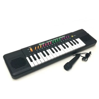 Teclado Piano musical com Microfone cantar criança infantil brinquedo