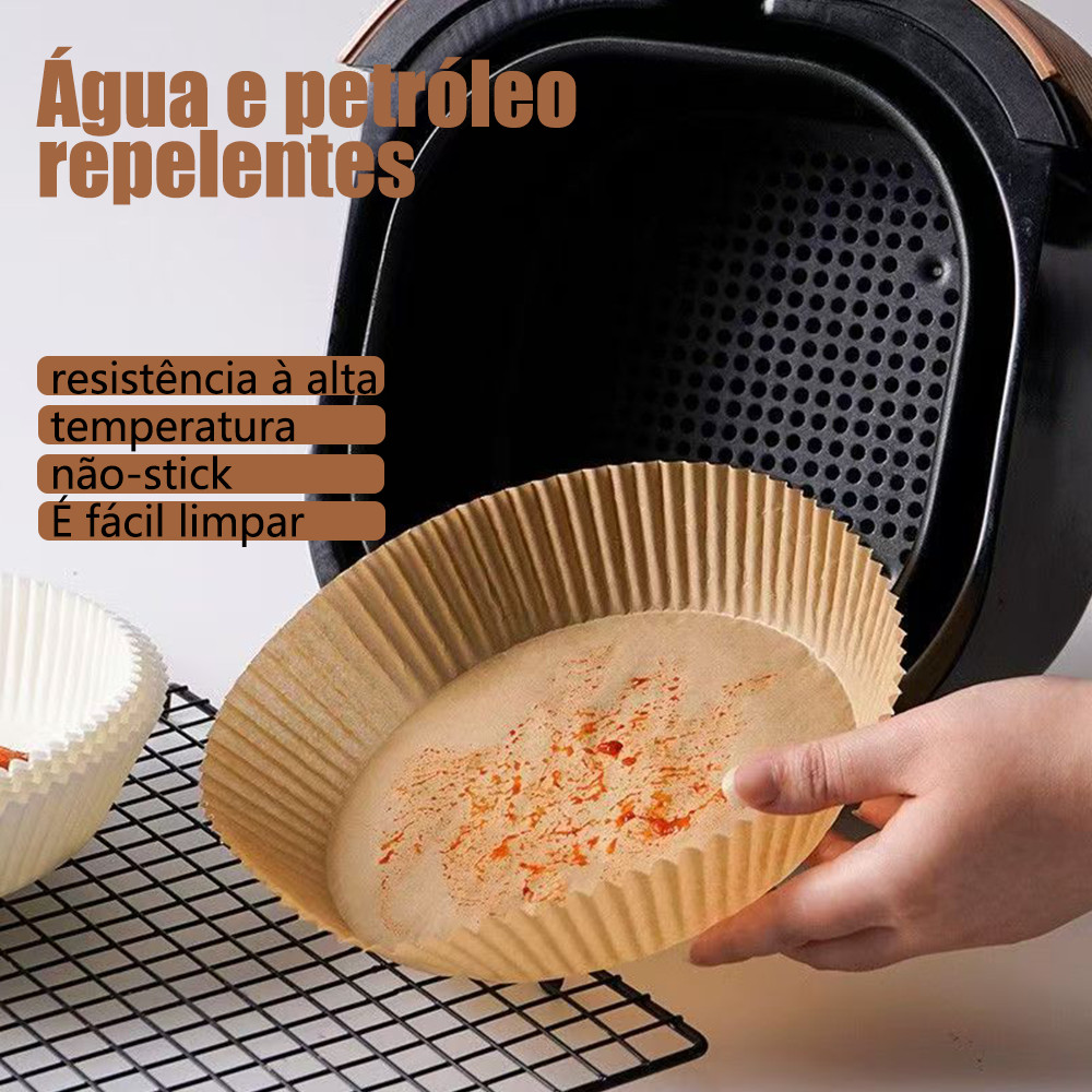 Papel Descartável Redondo Antiaderente para Air Fryer Tapete de ...