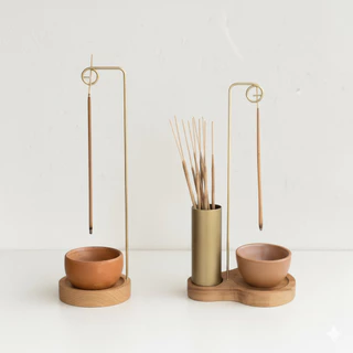 Incensário Artesanal – modelos com e sem Suporte pra Incensos – Ideal para Aroma terapia e Meditação