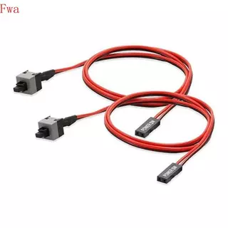 Fwa 2 Pack Alimentação SW PC 2 Pinos Fio Do Interruptor Computador Botão 0 5m