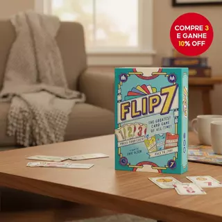  Flip 7: Jogo de Cartas de Estratégia Rápida e Divertida Ideal para Reuniões Familiares, Viagens, Festas e Todos