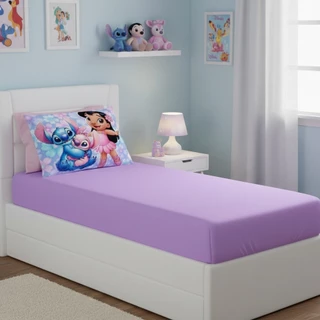 Jogo de Lençol Solteiro 02 Peças 400 Micro Percal Estampas Infantil e Adulto cores lilas pink rosa azul em Oferta na Shopee