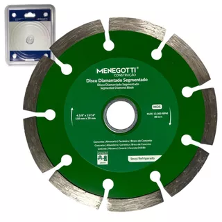 Disco Diamantado Sementado Para Serra Mármore MDT 4 3/8" 110mm com Bucha Redutora 20x16mm Menegotti em Oferta na Shopee