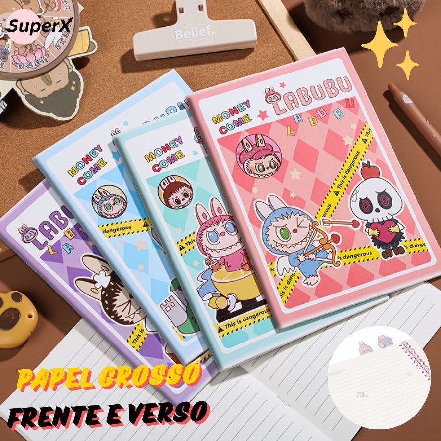 Caderno Infantil Labobo A4 Rosa com Espiral e Divisória – 100 Folhas ...