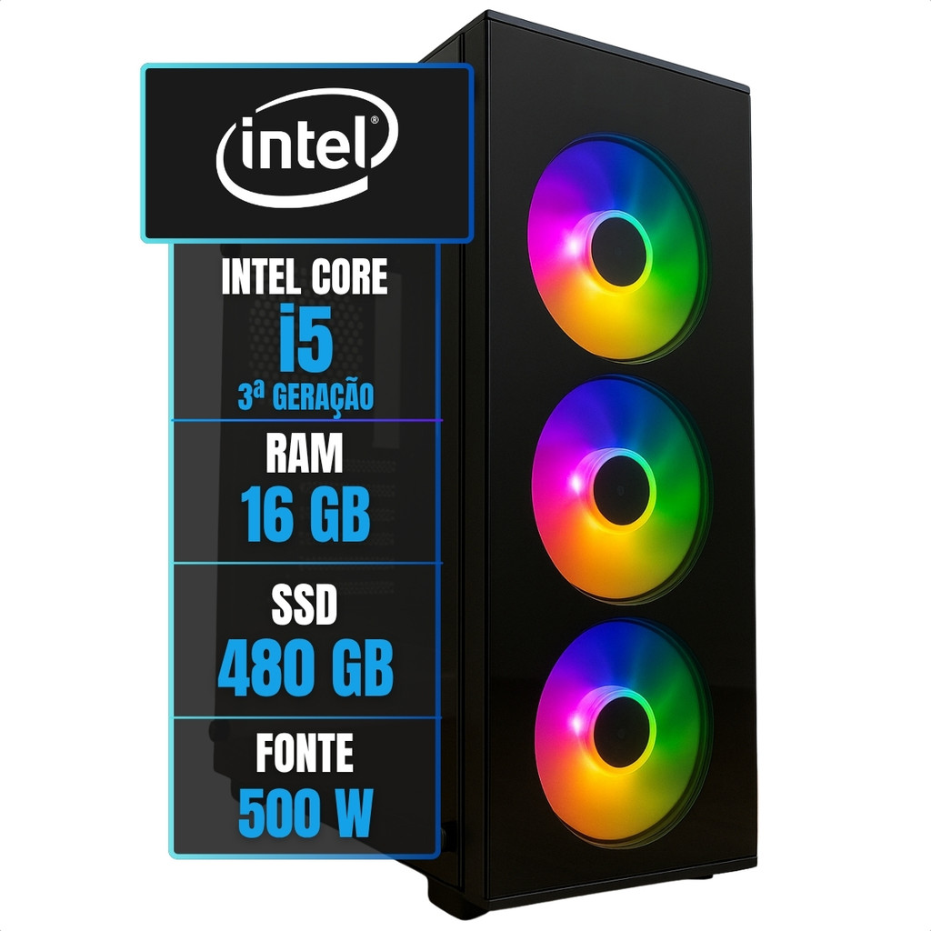 Computador Gamer Pc Montado Kit Pronto Intel Core I5 3°g Ssd - 480 Gb ...