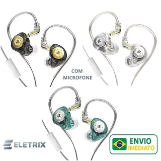 FONE KZ EDX PRO COM MICROFONE - ORIGINAL LACRADO ENVIO IMEDIATO