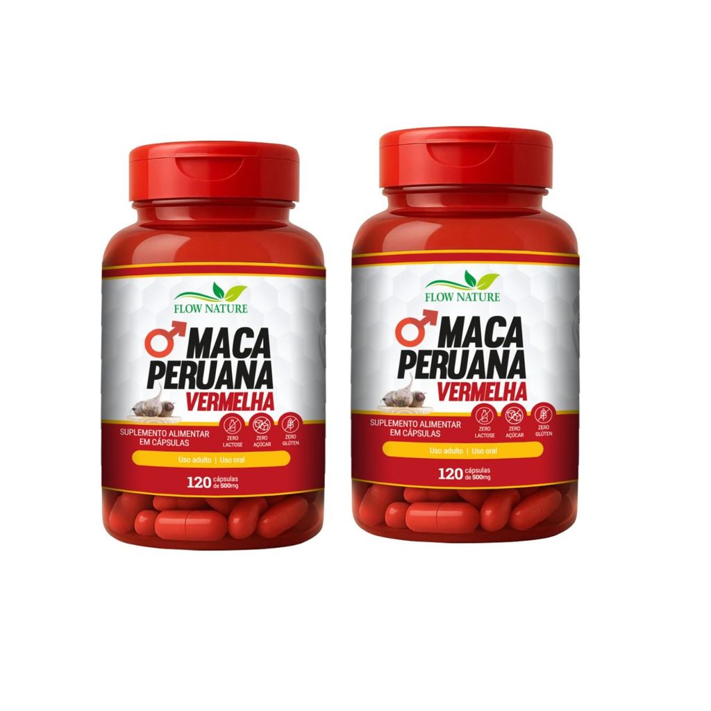 2 Unidades Maca Peruana Vermelha 120Cápsulas | Shopee Brasil