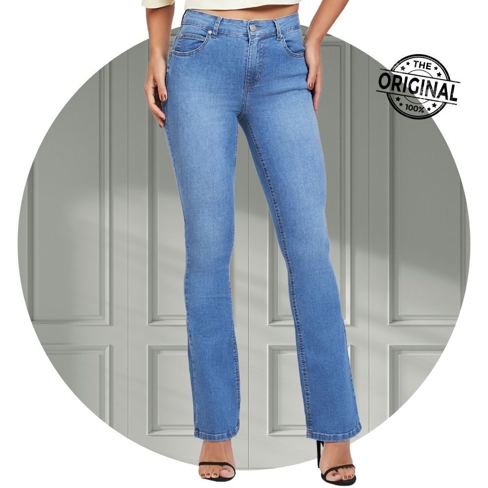 calça jeans feminina barra dobrad em Promoção na Shopee Brasil 2025